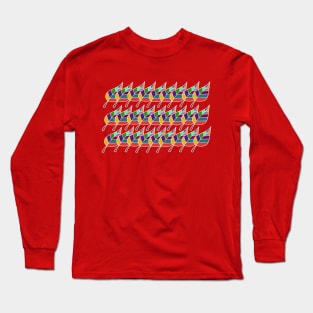 Colorful Leaves Pattern Long Sleeve T-Shirt